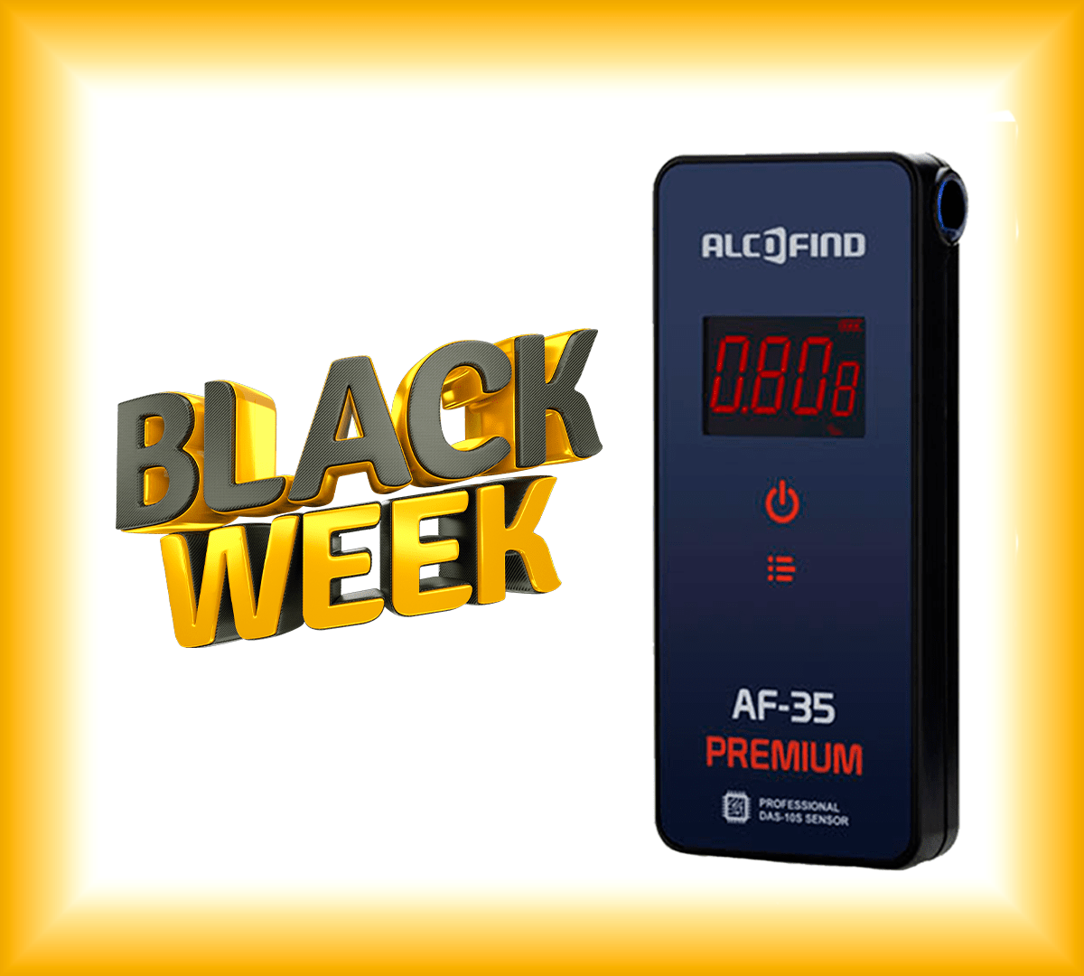 BLACK WEEK Alkomat marki AlcoFind AF-35 Premium z Dożywotnią Gwarancją oraz adiustacją w pakiecie